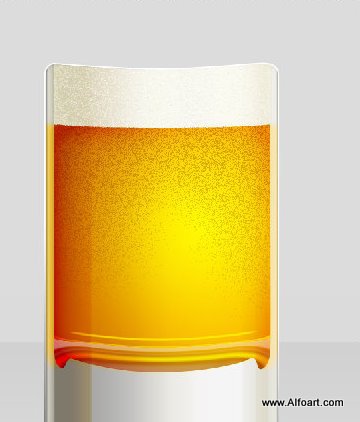 Shiny Cold Beer Glass Illustration with colorfull liquid inside and splashing effect.Create realistic glossy glass with liquid in them, make reflections and shadows